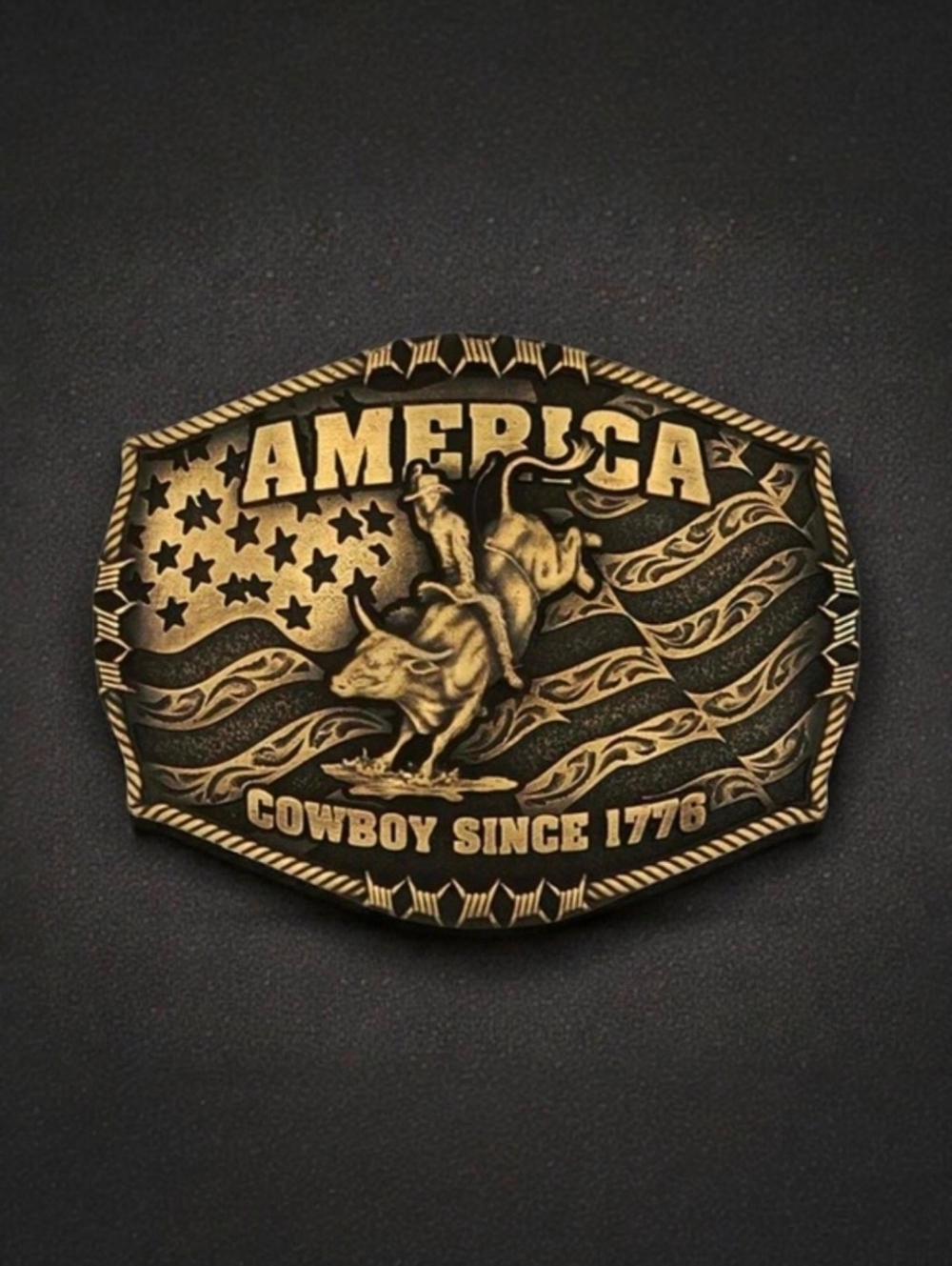 Montana Silversmiths Cowboy America Since 1776 Belt Buckle - Retail $50 - NEW